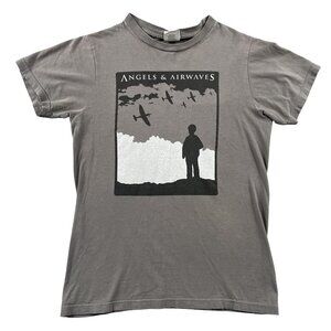 Angels & Airwaves T-Shirt Womens Small Grey Bay Island Emo